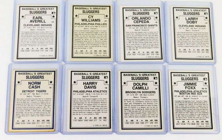8 - 1982 Baseball Greatest Sluggers Cards