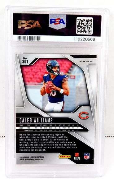 Caleb Williams 2024 Rookie Football Card, Mint 9