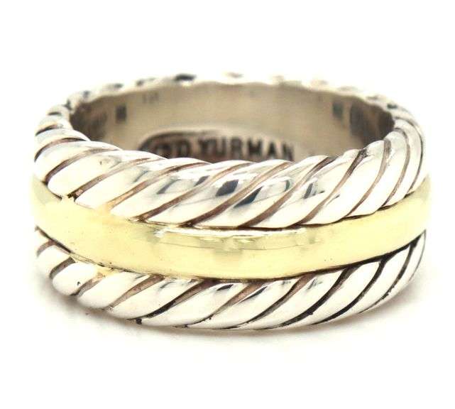 David Yurman 2 tone cable classic wedding ring