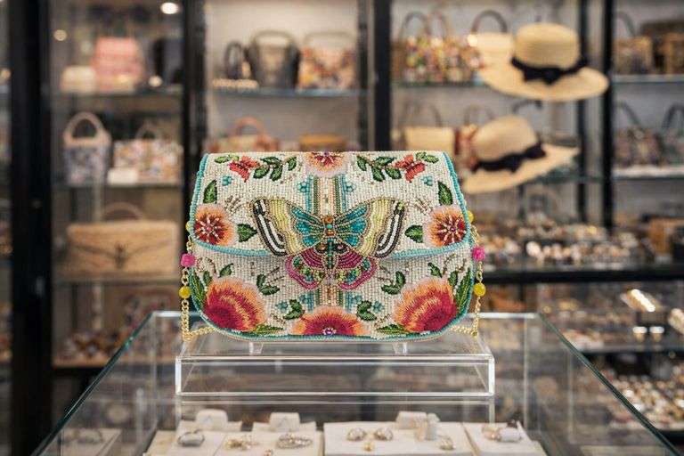 Butterfly Embroidery Handmade Shoulder Bag