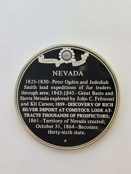Nevada State Sterling Medal