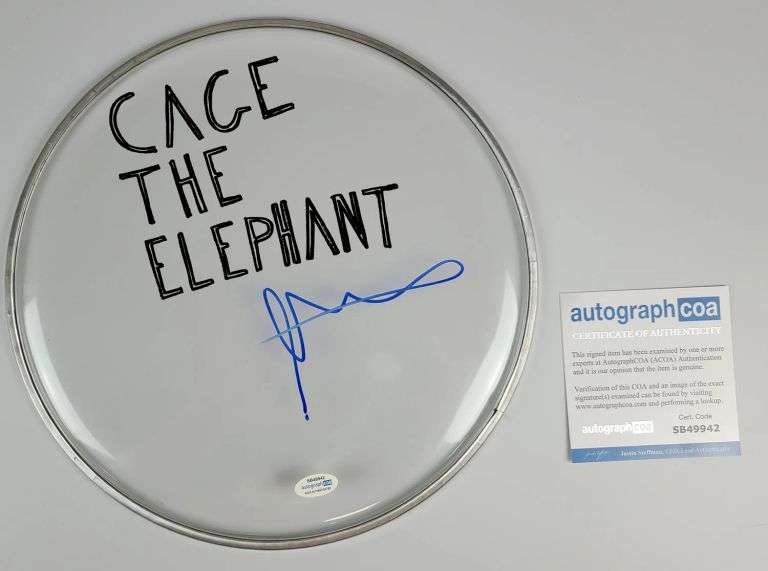 Cage The Elephant Matt Shultz Autographed Custom Framed Drum Head Display ACOA