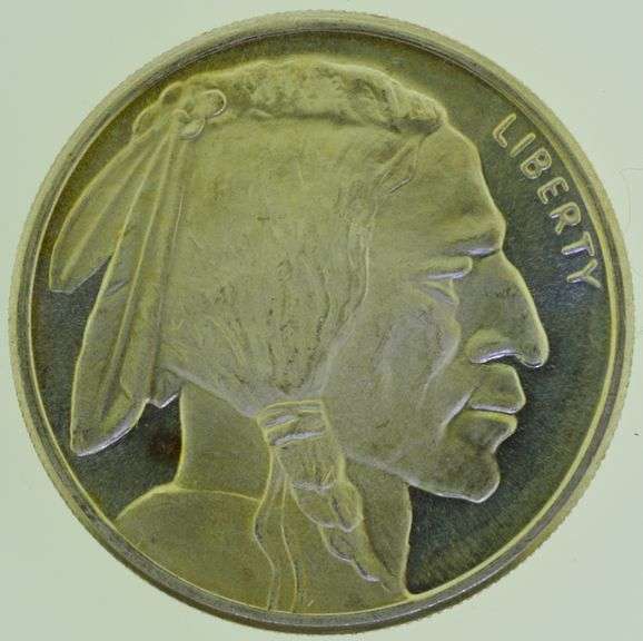 Indian Buffalo Nickel Design 1 oz .999 Fine Silver Round Bar – Collectible Silver Bullion