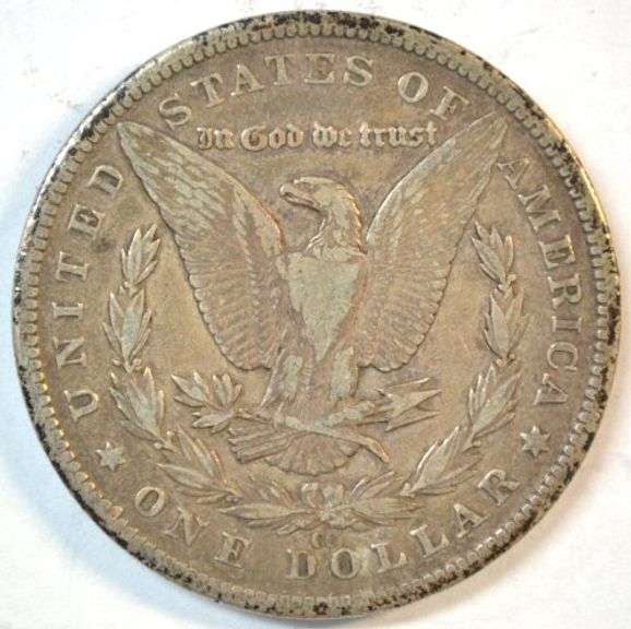Rare sharp 1892-CC Morgan Silver Dollar in VF/XF condition