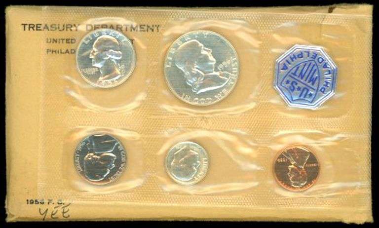 1956 Flat Pack Silver US Proof Set in Original Envelope