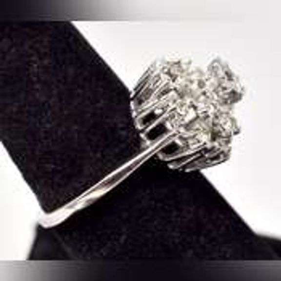 CZ Gemstone Ring in Sterling Silver.
