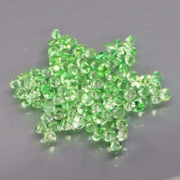 Rare collectors 3.24ct untreated spring green Tsavorite set!