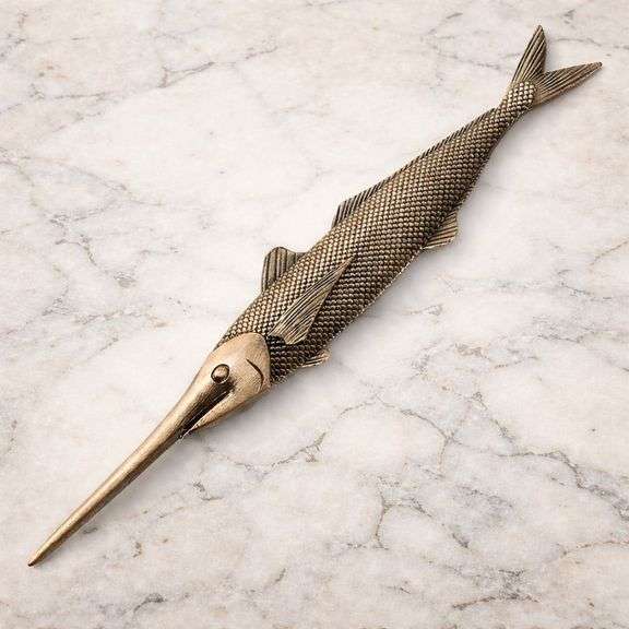 Antique-Style Fish-Shaped Metal Ice Pick