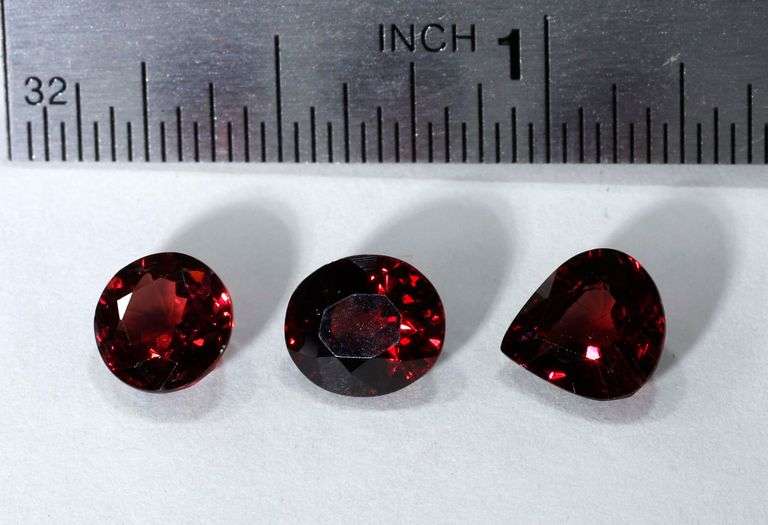 Beautiful Natural Rhodolite - Lot of 3