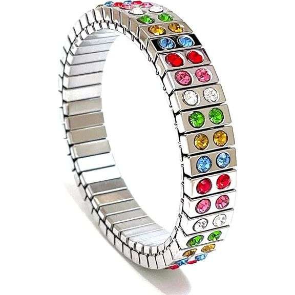 Silver 96 Multi Gemstone Bracelet