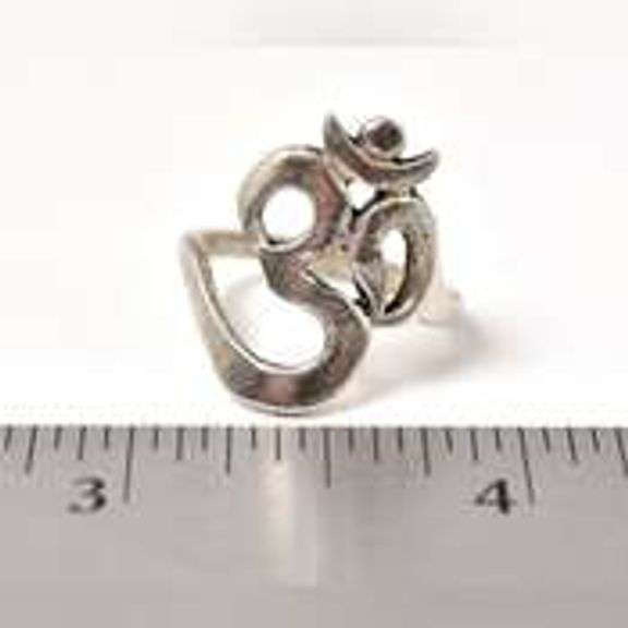 OM Ring in Sterling Silver.