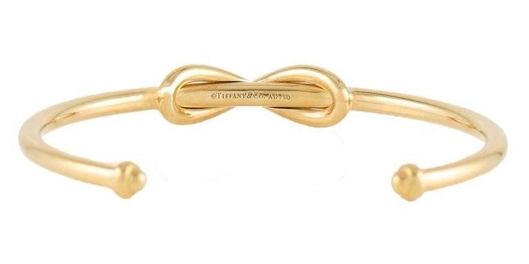 Tiffany & Co. Polished Infinity Cuff Bracelet in 18K