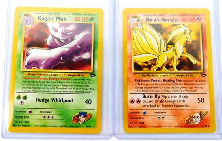 2 Pokémon 2000 Gym Challenge Cards