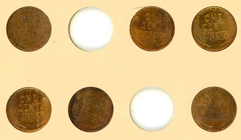 6 Diff. Choice R&B Uncirculated Lincoln Cents 1930 to 1933-D in album page