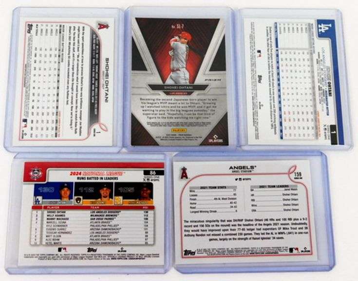 5 Shohei Ohtani Baseball Cards