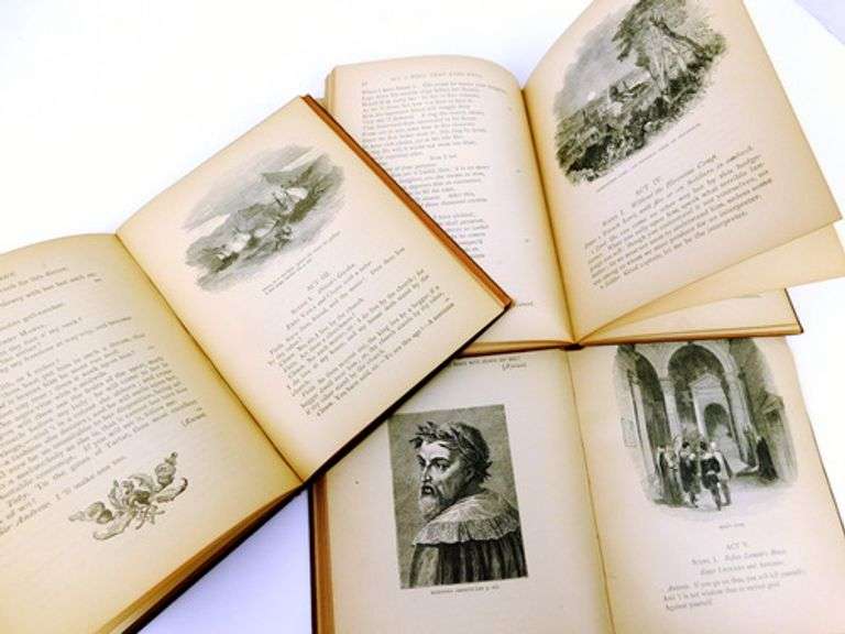3 Antique Shakespeare Books, 1890's