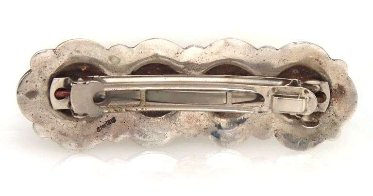 Vintage 925 sterling silver hair barrette clip