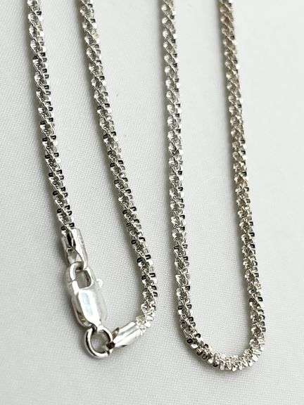 Italian 925 Sterling Silver 2mm Twist Classic Gypsophia Chain Necklace