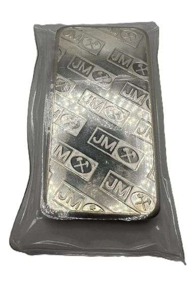 10 Troy Ounce Silver Bar- JM Logo