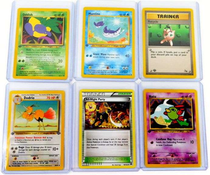6 Pokémon 1999 1st Edition Cards