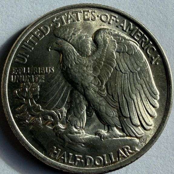 Choice Toned Rim BU 1946 Walking Liberty Half