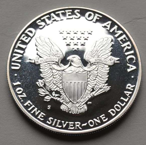 1987 S Proof Silver Eagle with Box and Paper