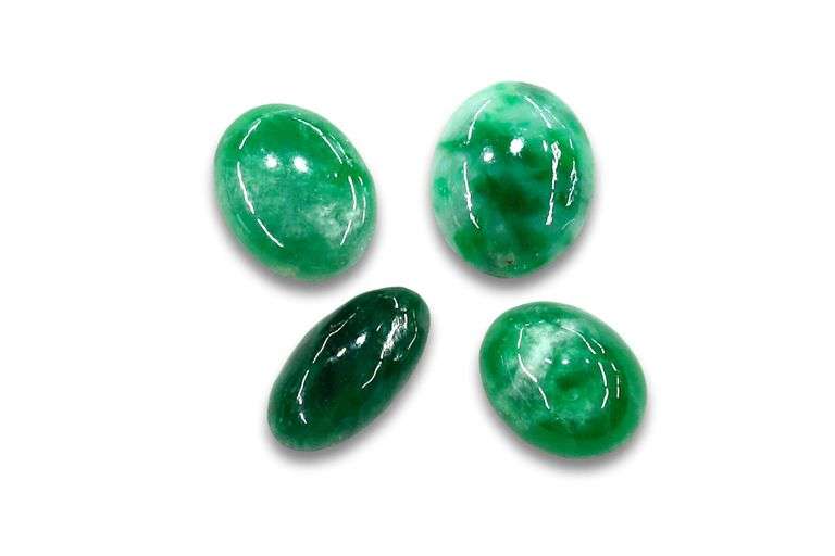Burmese Jadeite Cabochons - Lot of 4