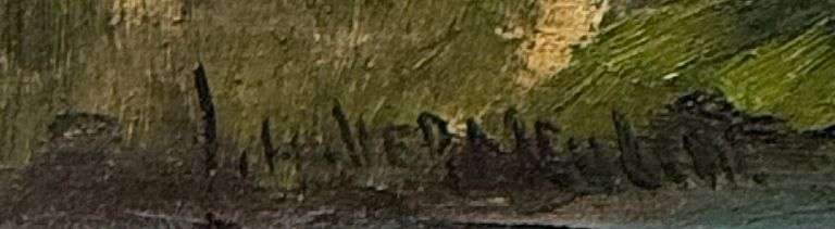 Large size antique European landscape painting