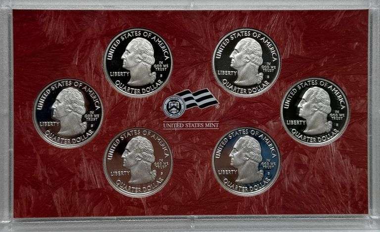 2009 Silver Quarters DC and Territories Proof Set.