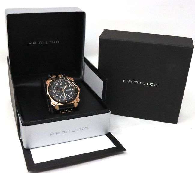Hamilton Below zero black dial chronograph automatic watch
