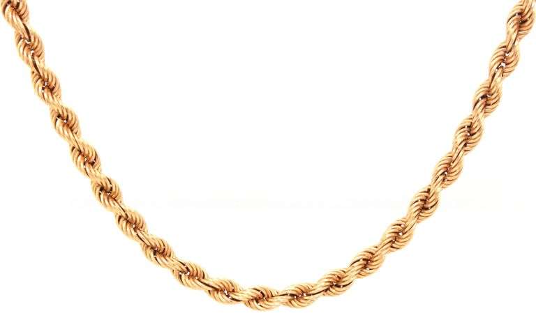 Useful 14K YG Silk Rope Necklace