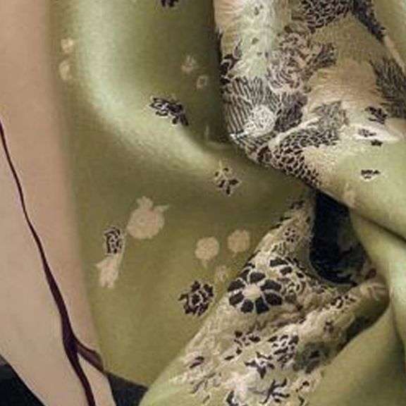 Equestrian Green / Black Bouquet Reversible Wrap – Shawl