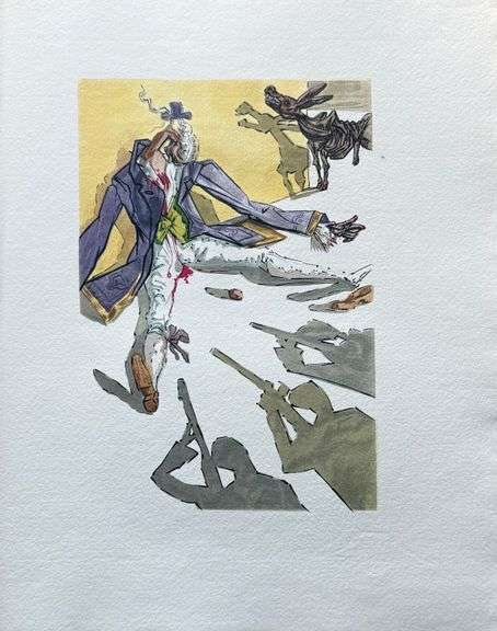 Highly Collectible and Rare Salvador Dali Wood Engraving Circa 1959