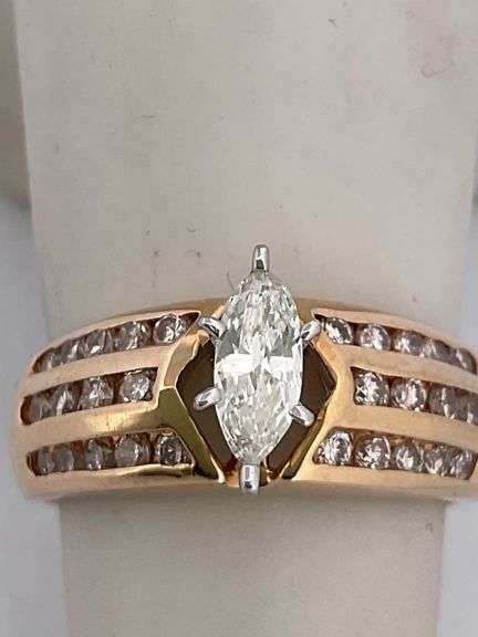 CERTIFIED BRAND NEW 14K YELLOW GOLD DIAMOND ENGAGEMENT RING