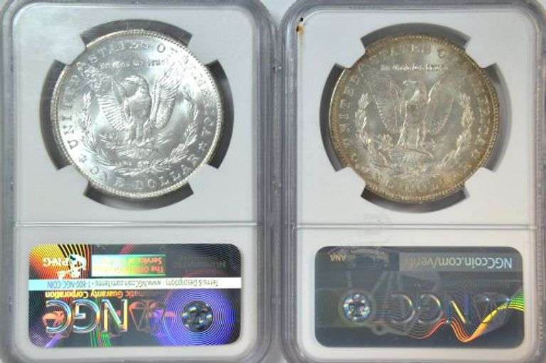 NGC MS64 & MS65 graded 1904-O Morgan Silver Dollars