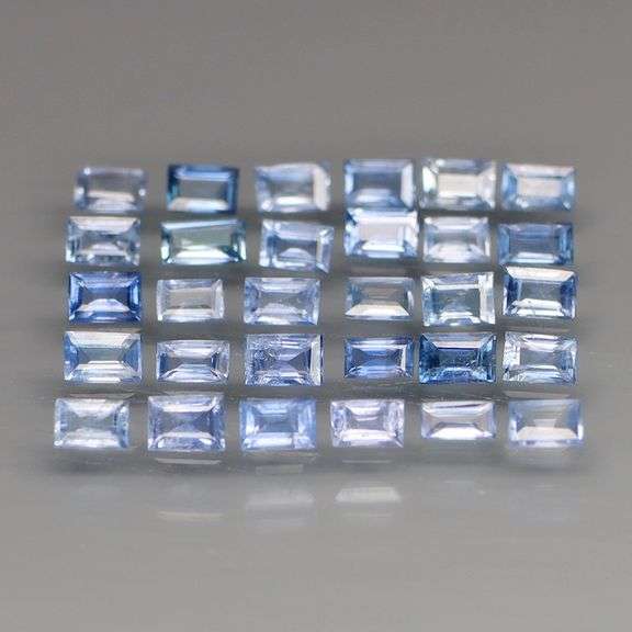 Lightly saturated 3.31ct set of cornflower blue Sapphires!