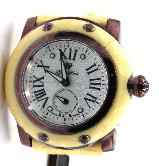 Glam Rock white dial stainless steel watch