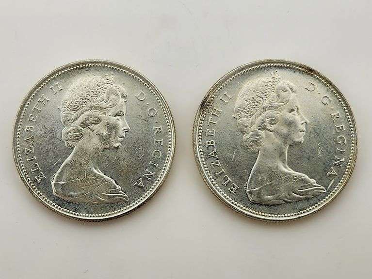 (2) 1966 Canadian Silver Dollars