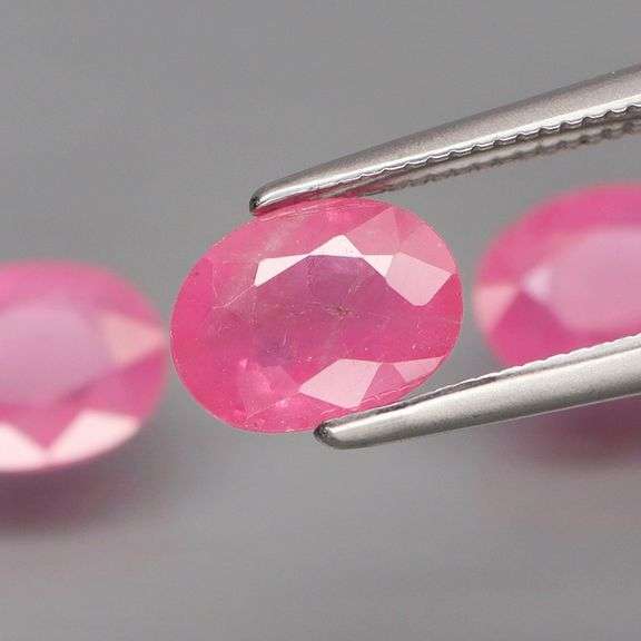 Amazing 6.42ct 4pc set of matching real PINK Rubies!