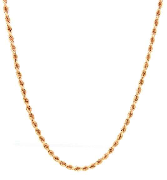 Useful 14K YG Silk Rope Necklace