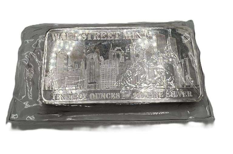 Wall Street 10 Oz Silver Bar