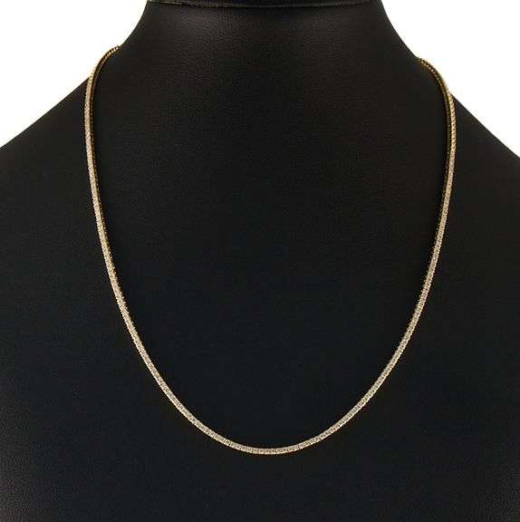 New 2.16ctw Round Diamond Half Way Tennis Necklace in 14K