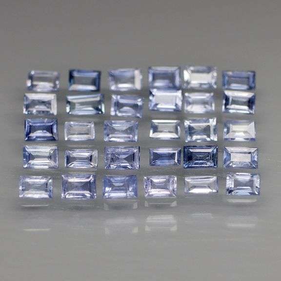 Lightly saturated 3.03ct set of cobalt blue Sapphires!
