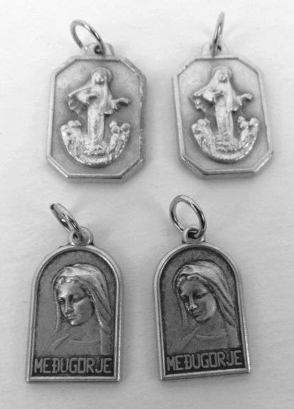 Early Mother of Pearl Rosary & 4 Medals