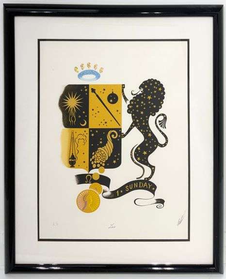 Erte "Leo" Serigraph Signed Limited Edition from The Zodiac Suite