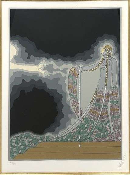 Erte "Melisande" Signed Limited Edition Serigraph Framed