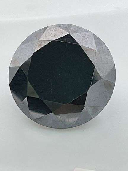 certified 6.19 carats black moissanite