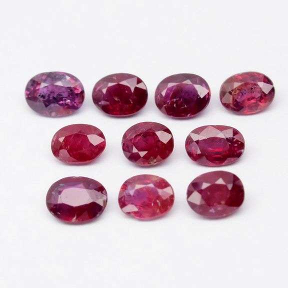 Untreated! 3.04ct set of deep blood red Rubies!