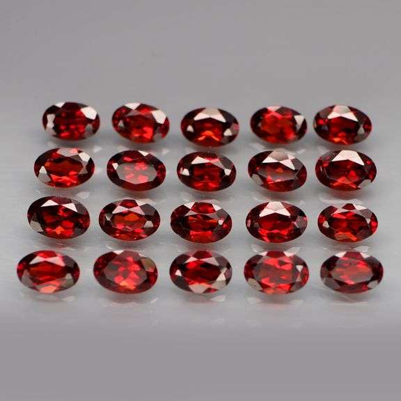 Premium 12.04ct oval cut cherry red Mozambique Garnet set!