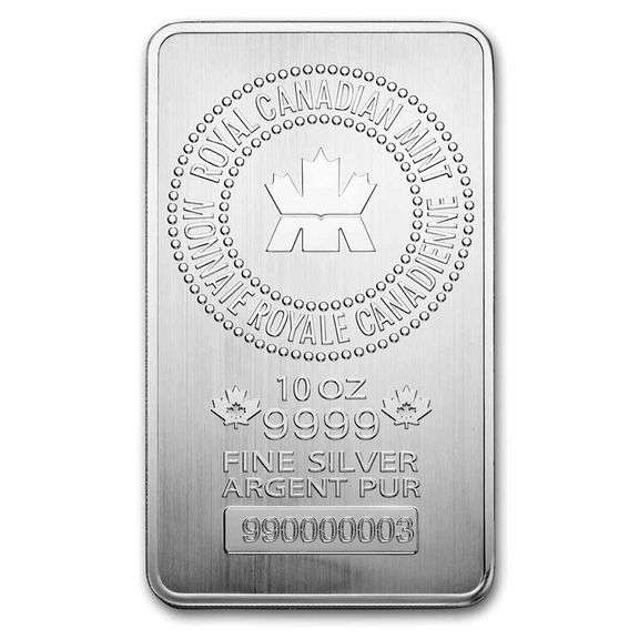 Royal Canadian Mint 10 oz. Silver Bar